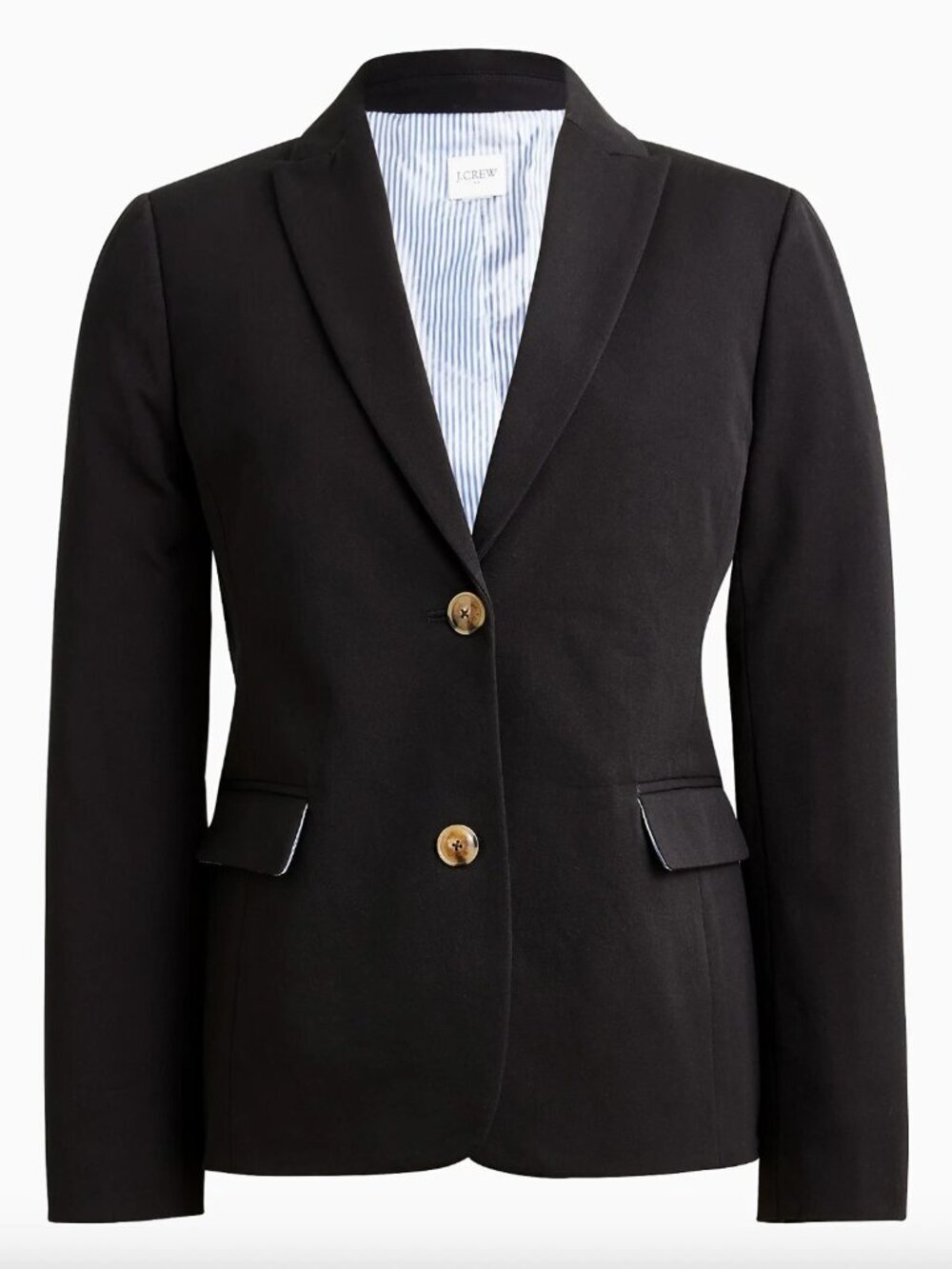 New J.Crew Cotton Blend 2-Button Blazer Black 2 $198 - Picture 2 of 8